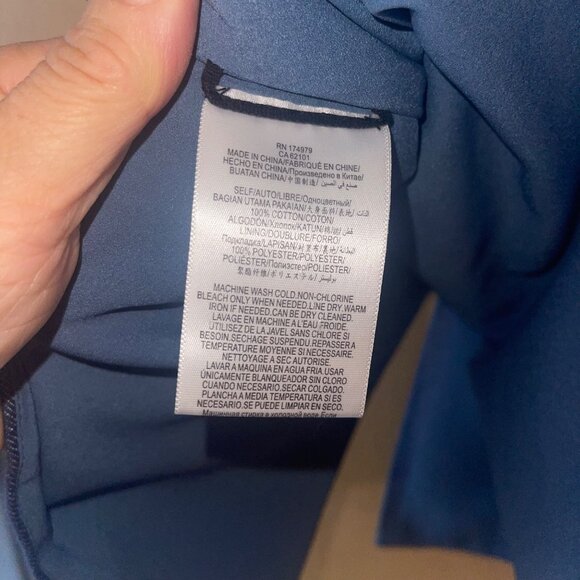 BCBG Womens Top Size Medium Blue Max Azria Sleeveless Peplum Denim Pure Cotton - Picture 4 of 8